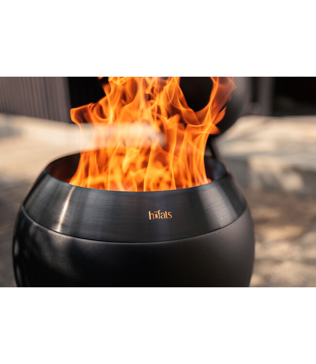 Höfats MOON 45 - All black - Vuurkorf met lage standaard