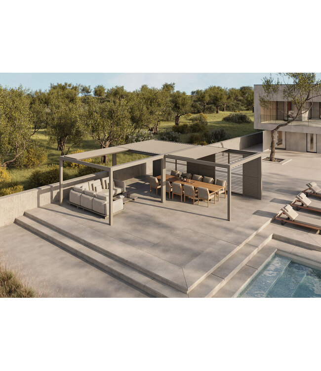 SUNS Gazebo Luxe - Louvre Wand - 92.6cm - Camel sand