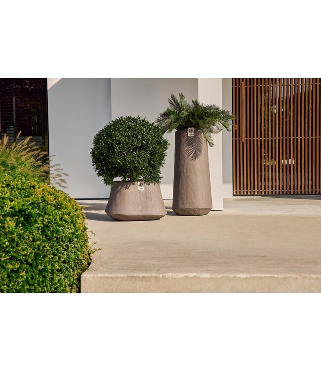 SUNS Rondello Planter M - Ø90x60 - Ash brown