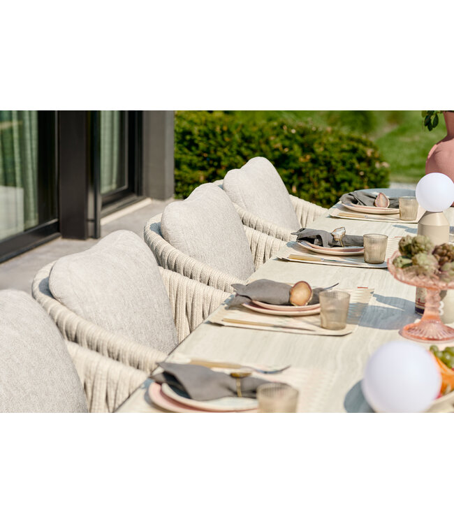 Senese dining chair - Misty Rope | Seashell Boucle