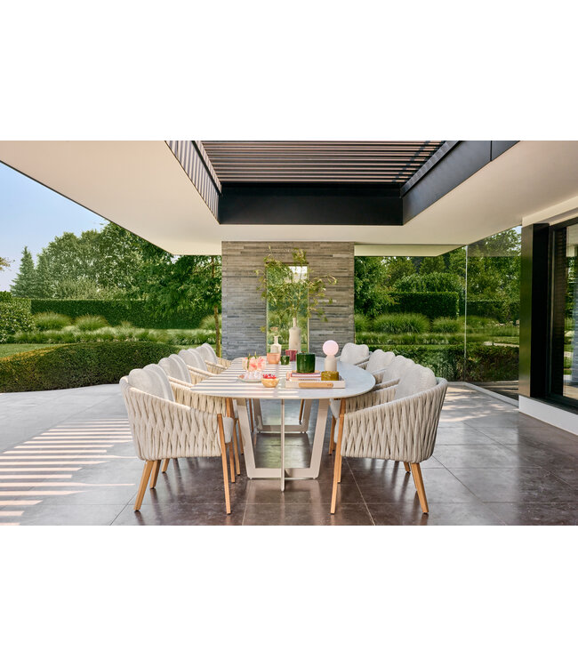 Senese dining chair - Misty Rope | Seashell Boucle