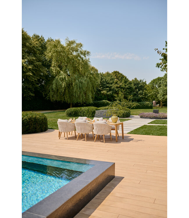 Senese dining chair - Misty Rope | Seashell Boucle