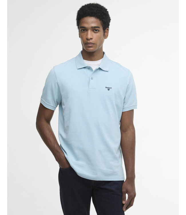 Barbour Lightweight Sports Polo - Surf blue | MML1367-BU31