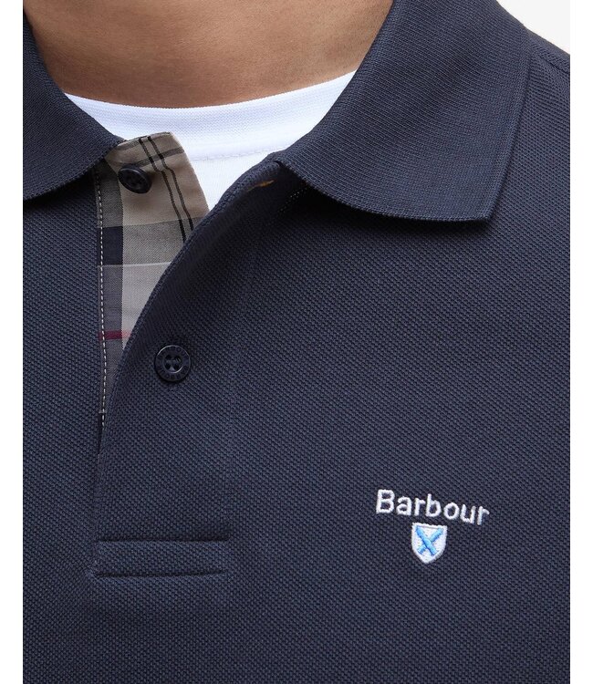 Barbour Tartan pique polo - Navy/Dress | MML0012-NY51