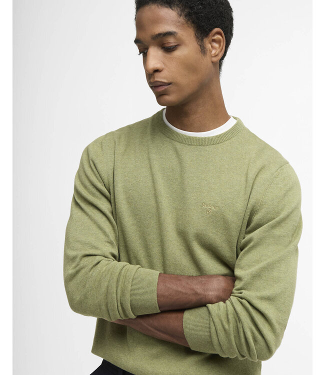 Barbour Crew neck sweater - Laurel green | MKN0932-GN34