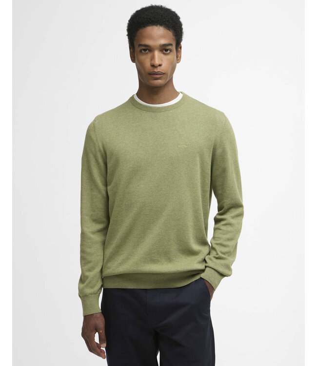 Barbour Crew neck sweater - Laurel green | MKN0932-GN34