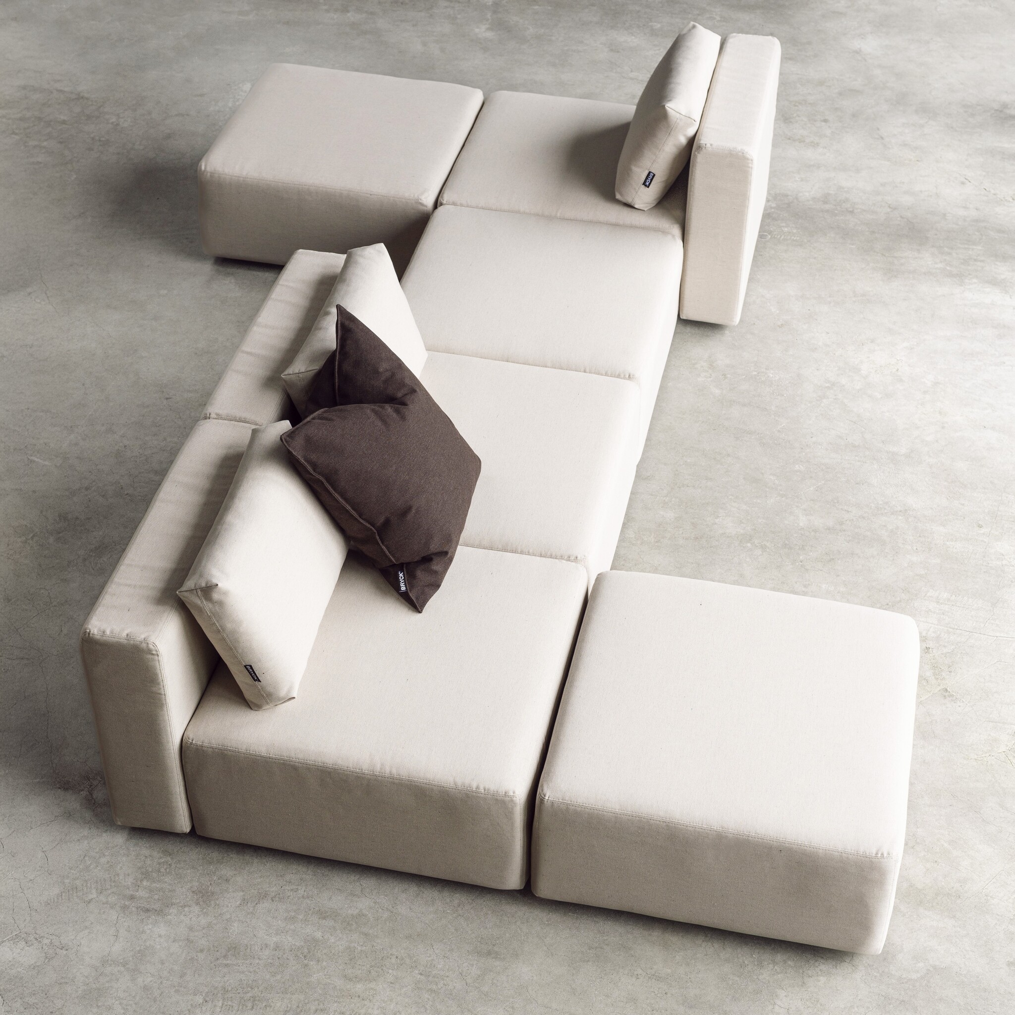 Modulaire loungebank voor binnen en buiten