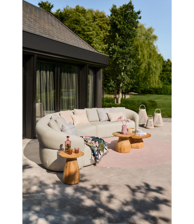 SUNS Venosa 2,5 seater bench - left - Pebble desert