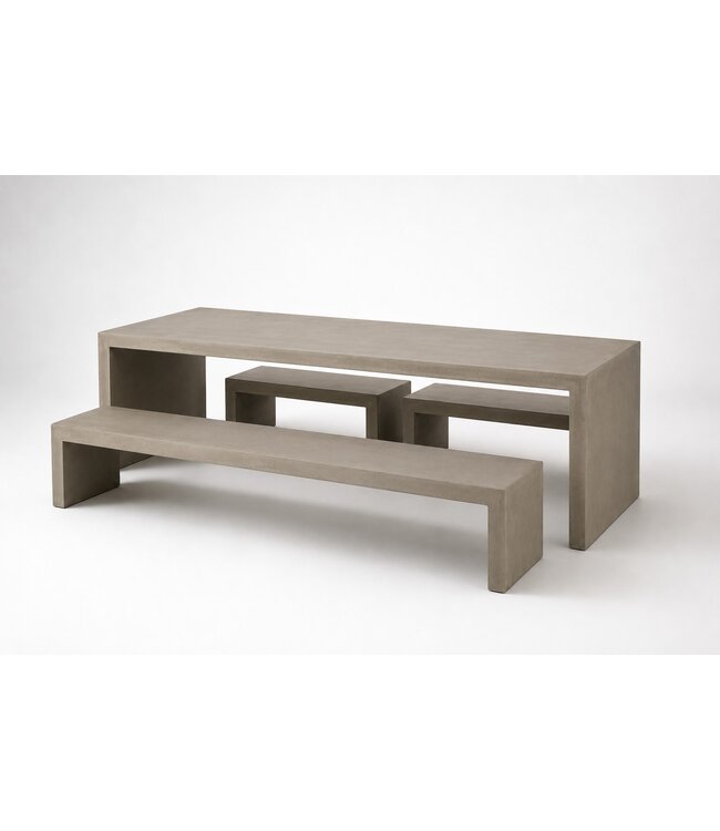 Net-Echt van Beton - Brutus Classic bank 350 cm - Brown