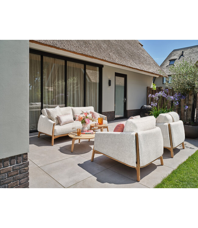 SUNS Bellano 2-seater sofa bench - Seashell bouclé