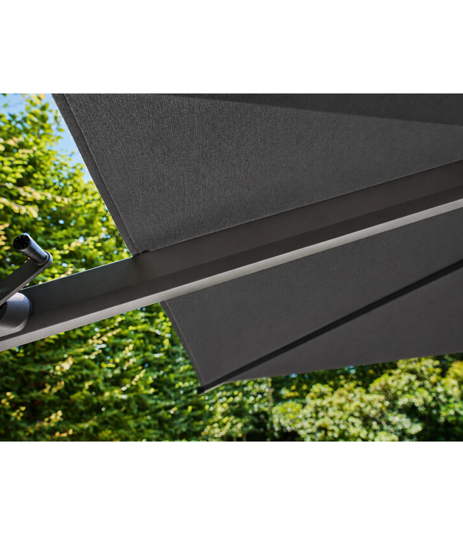 SUNS Novara parasol 400x300 met LED - MRG/Charcoal Black