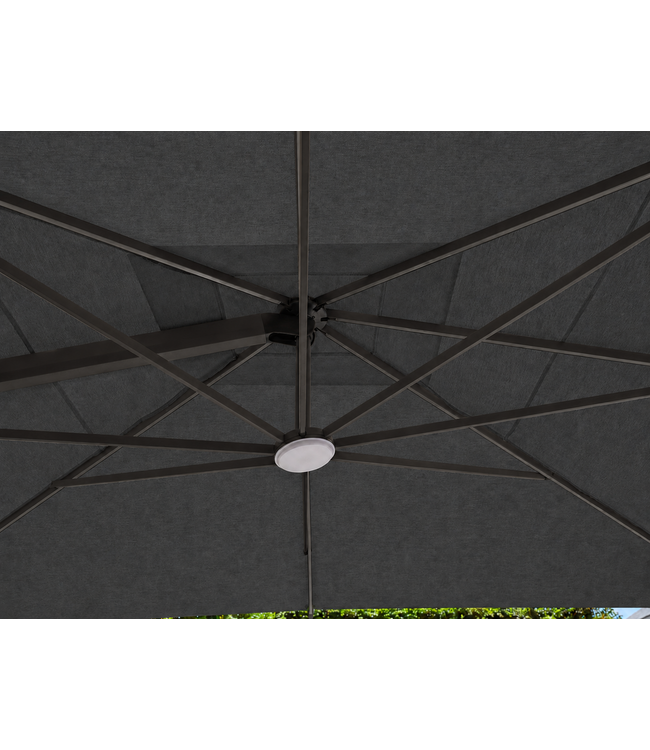 SUNS Novara parasol 400x300 met LED - MRG/Charcoal Black