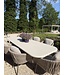 Showroommodellen Avero dining chair 4x - Bronze / Clouded rope / Pebble desert bouclé