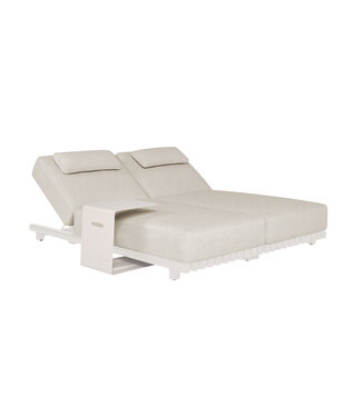 SUNS Showroommodel Lucia daybed (2xlounger) + Lucia sidetable - Camel sand / Natural gravel