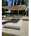 Showroommodel Lucia daybed (2xlounger) + Lucia sidetable - Camel sand / Natural gravel