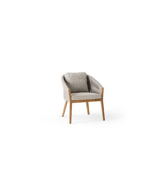 SUNS Showroommodellen Senese dining chair 6x - Misty Rope | Seashell Boucle