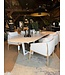Showroommodel Palermo Dining Table - Dropshape 320x130 - Camel Sand / Neolith terrazzo light taupe