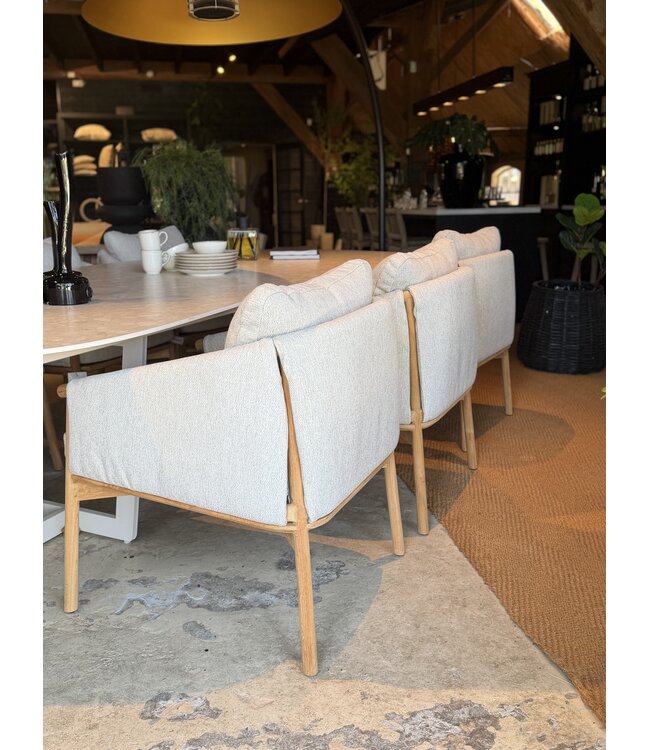 Showroommodellen Bellano Dining Chair 6x - Teak / Natural gravel