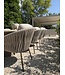 Showroommodellen Nappa Dining Chair 4x - Bronze / Clouded rope / Pebble desert bouclé