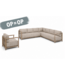 Gommaire Mieke sofa L-Shape + 1-seater | KTEXTOUT BLU02