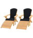Traditional Teak | Sienna beachchair outdoorkussen - zwart