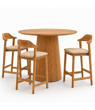 SUNS SUNS Barset bartafel Sorolo + 3x barkruk Pemba | Showmodel