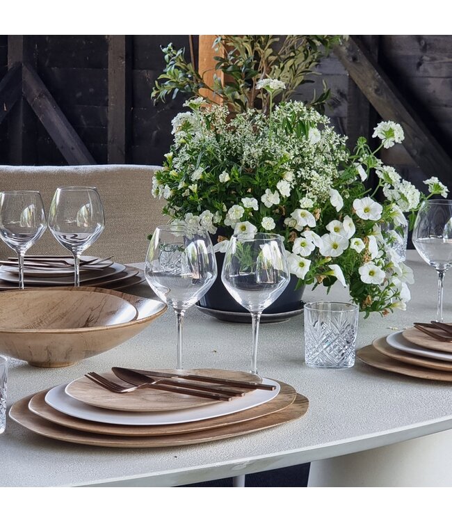 Palissandro Ovaal Bord Houtlook 42x33 cm