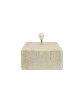 Initials by Haans Lifestyle Table Lamp Base Herra Travertin Square | Initials by Haans