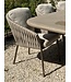 Showroommodellen Nappa Dining Chair 4x - Bronze / Clouded rope / Pebble desert bouclé