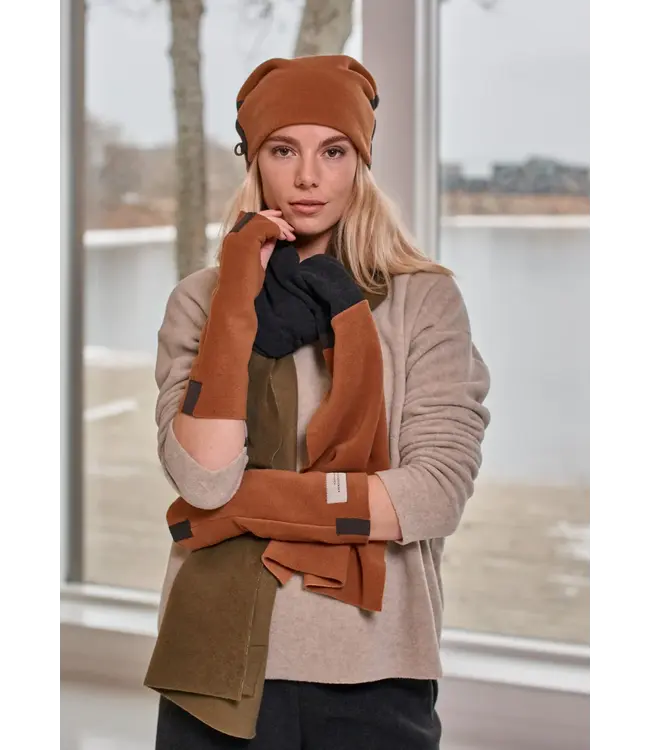 Henriette Steffensen | Fleece polswarmers 6022 - Rust Wristwarmers