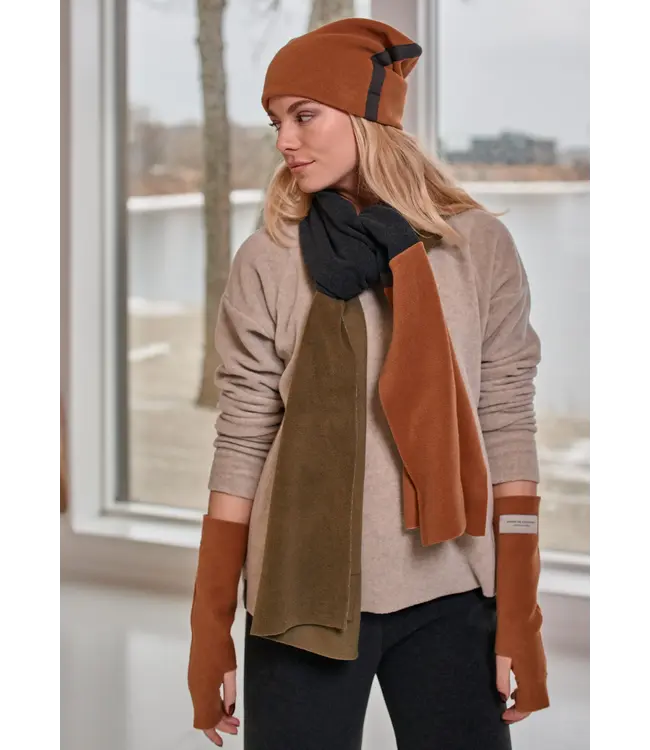 Henriette Steffensen | Fleece polswarmers 6022 - Rust Wristwarmers