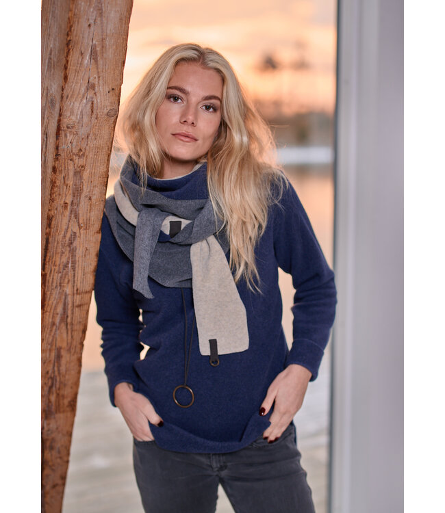 Henriette Steffensen | NW Triangle Fleecesjaal 4078 - Camel/Kit/Rust