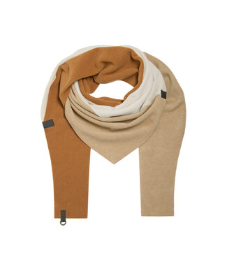 Henriette Steffensen NW Triangle Fleecesjaal 4078 -  Camel/Kit/Rust | Henriette Steffensen