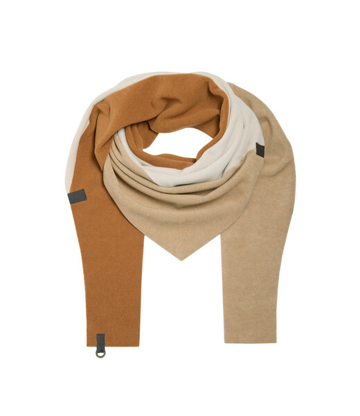 Henriette Steffensen NW Triangle Fleecesjaal 4078 -  Camel/Kit/Rust | Henriette Steffensen