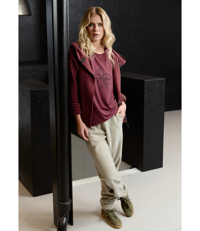Henriette Steffensen | Fleece Wikkelvest 1009 - Bordeaux