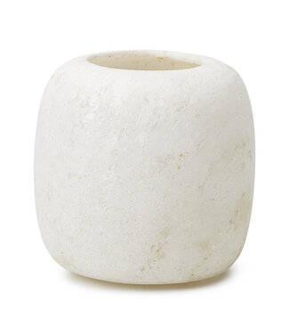 Alabaster Home Interior Alabaster Waxinelichthouder Rond - Wit Small