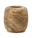 Alabaster | Ronde Waxinelichthouder - Bruin Small
