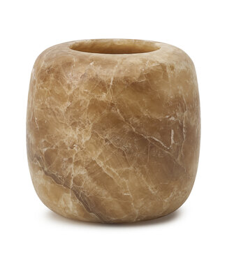 Alabaster Home Interior Alabaster Waxinelichthouder Rond - Bruin XXXLarge