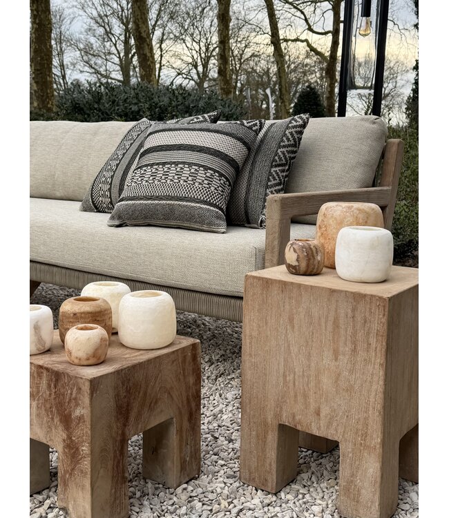 Alabaster | Ronde Waxinelichthouder - Wit XXLarge