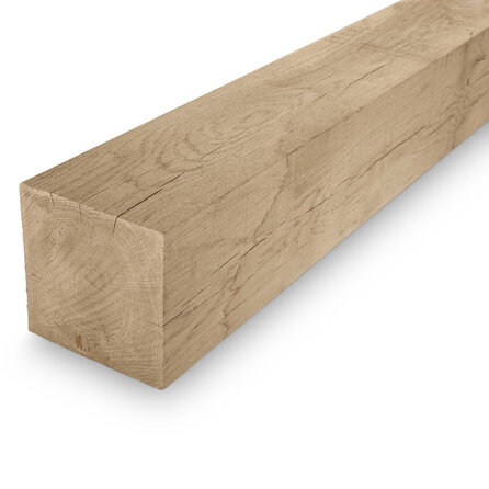 Eiken balk - 200x200 mm - ruw / fijnbezaagd - balk voor buiten - eikenhout AD 20-25%