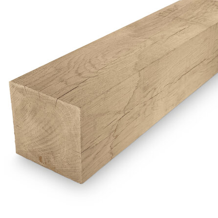 Eiken balk - 250x250 mm - ruw / fijnbezaagd - balk voor buiten - eikenhout AD 20-25% Eiken balk - 250x250 mm - ruw / fijnbezaagd - balk voor buiten - eikenhout AD 20-25%