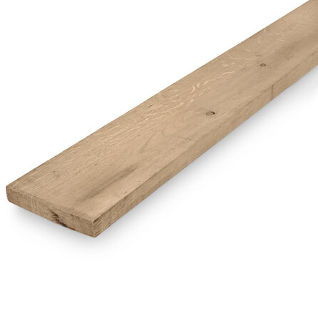 Eiken plank - 33x100 mm - ruw / fijnbezaagd - plank voor buiten - eikenhout AD 20-25% Eiken plank - 33x100 mm - ruw / fijnbezaagd - plank voor buiten - eikenhout AD 20-25%