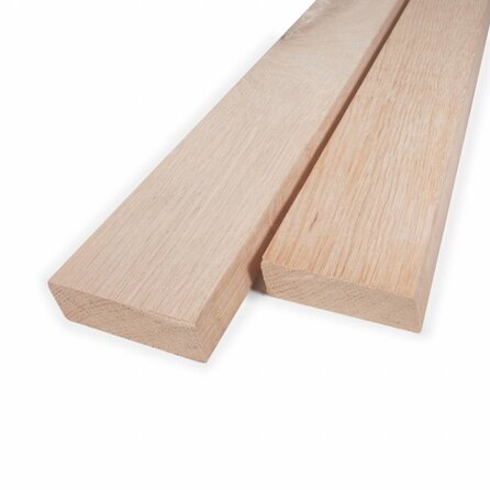 Eiken rhombus - 28x64 mm - geschaafd - rhombusprofiel - eikenhout AD 20-25%