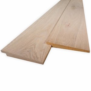 Eiken Zweeds rabat - 8-22x130 mm - ruwe zichtzijde - AD