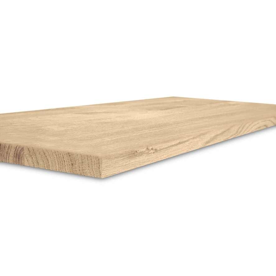 Eiken blad - op maat - rustiek eikenhout - 2 cm dik (1 laag) - Massief eiken paneel 8-12% KD - voor binnen Eiken blad - op maat - rustiek eikenhout - 2 cm dik (1 laag) - Massief eiken paneel 8-12% KD - voor binnen