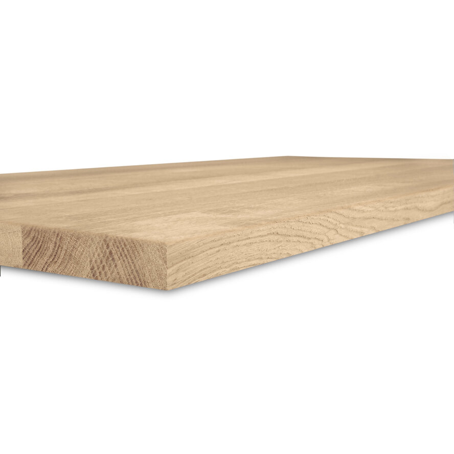 Eiken blad - op maat - foutvrij eikenhout - 3 cm dik (1 laag) - Massief eiken paneel 8-12% KD - voor binnen Eiken blad - op maat - foutvrij eikenhout - 3 cm dik (1 laag) - Massief eiken paneel 8-12% KD - voor binnen