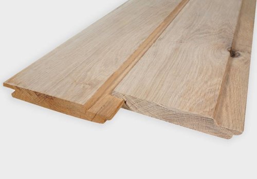 Eiken rabat met tand en groef verbinding bij HOUTvakman.be - altijd het juiste T&G rabat van eikenhout - voor wand, gevel & dak - Ruime collectie & snel in huis!