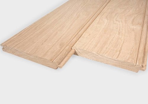 Eiken rabat voor binnen & beschut buiten bij HOUTvakman.be - Gedroogde KD (8-12%) rabatplanken van eikenhout - voor wand & dak - Voordelig online! 