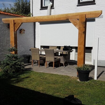 Douglas balk - 120x120 mm - ruw / fijnbezaagd - balk voor buiten - douglashout AD 20-25%