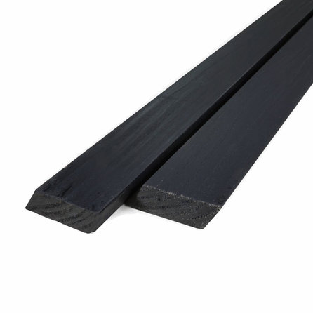 Zwart douglas rhombus - 20x67 mm - geschaafd - rhombusprofiel - zwart gebeitst douglashout KD 18-20%
